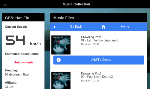 Browsing the music file system